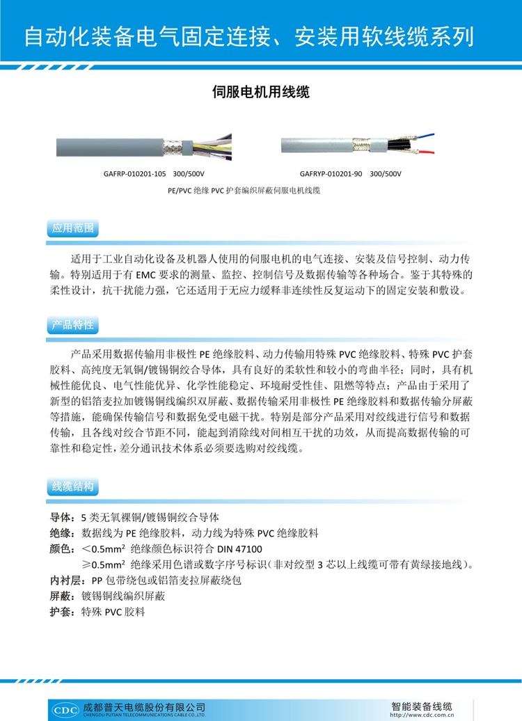 伺服電機用線纜